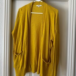 Madewell Yellow Open Cardigan